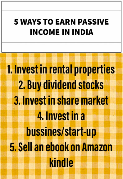 Passive income ideas, share market, dividends stocks, real estate, bussines, Investment, online earnings, generate passive income at home