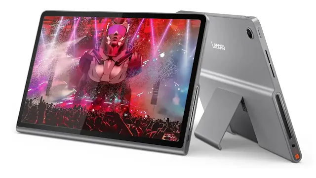 Lenovo Tab Plus 2024 tablet with 11.5-inch 2K screen, 8 JBL speakers, Helio G99 chip, folio case, Bluetooth speaker mode, and premium build priced at $296.
