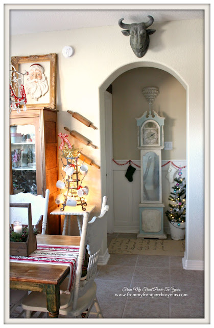 Farmhouse Christmas Kitchen-Breakfast Nook-Hallway-From My Front Porch To Yours