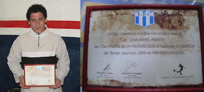 Martín Chavarría - Goleador Liga Deportiva Confluencia Apertura '09