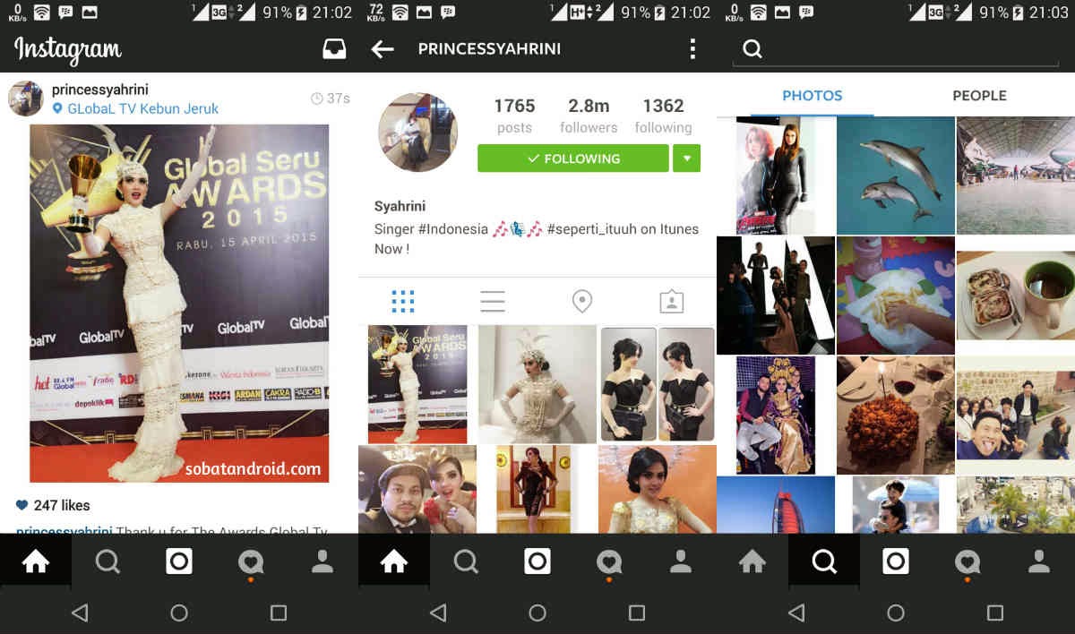 Cara Merubah Tampilan Aplikasi Instagram Android Menjadi Hitam Pekat