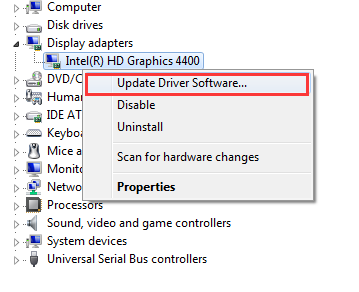 Cara update driver vga intel hd graphic di Windows 10