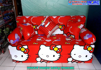 Sofa bed inoac motif hello kitty merah