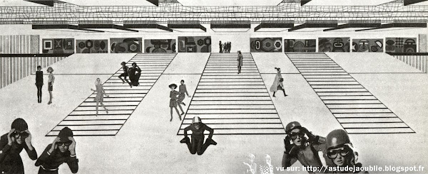 Grenoble - Le Stade de Glace - Palais des Sports  Architectes: Robert Demartini, Pierre Junillion ou Junillon  Ingénieur: Nicolas Esquillan  Intégration: Jean Dewasne  Construction: 1967