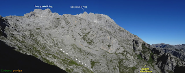 Subida a las Torres Areneras y a las Cuetos del Trave, pasando por el Refugio de Urriellu y el de Cabrones, en el Macizo Central de Picos de Europa.