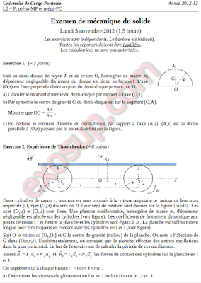 examen corrigé de mécanique du solide