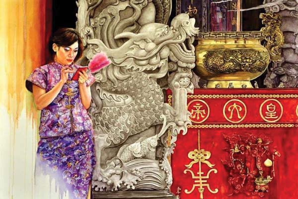  Lukisan  Putri China Moelyoto Mendialogkan Kekinian  Masa 