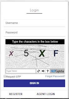 Login box with user name and password