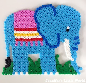 Blue Hama bead elephant