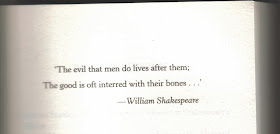 Shakespeare quote The evil that men do lives after them