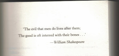 Shakespeare quote The evil that men do lives after them