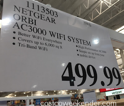 Deal for the Netgear Orbi High-performance AC3000 Tri-band WiFi System (RBK53) at Costco