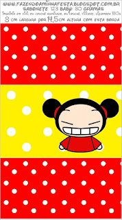 Pucca, Free Printable Candy Bar Labels.