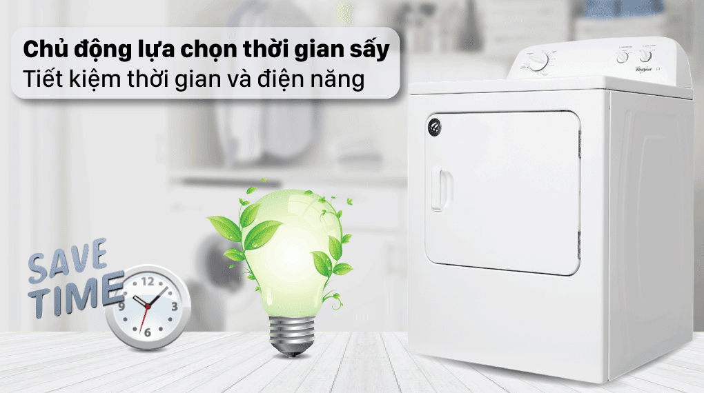 Máy sấy thông hơi Whirlpool 15 Kg 3LWED4705FW