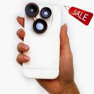 iZZi Gadgets Slim iPhone 5/5s Camera Case with 4-in-1 Lens Solution, White