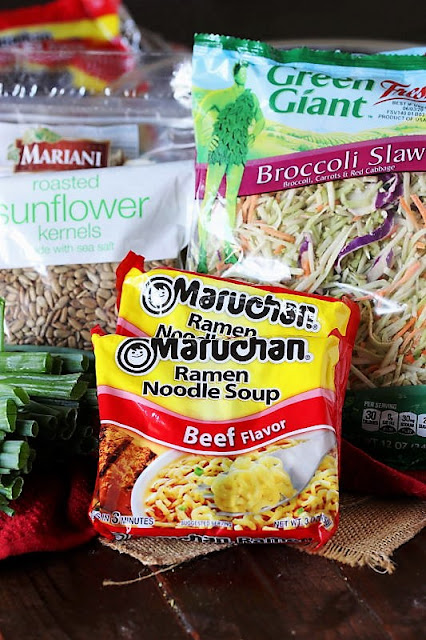 Asian Ramen Noodle Salad with Broccoli Slaw Ingredients Image