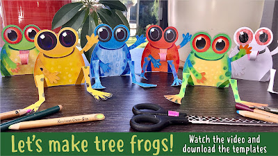 title image of video about making tree frog models