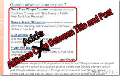 AdSense Code Between Title and Post