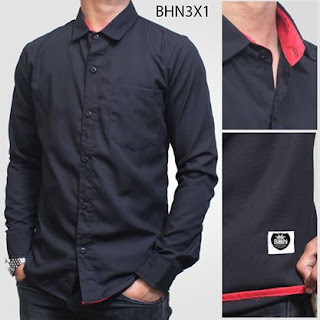 Kemeja Pria BHN3X1 Slim Fit, Kantor, Modern dan Terbaru