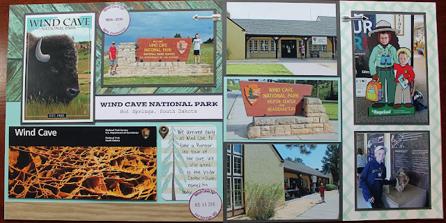 Wind Cave National Park scrapbook page layout