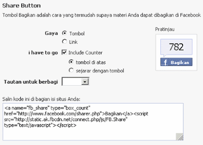 Versi Terbaru Share Button Facebook