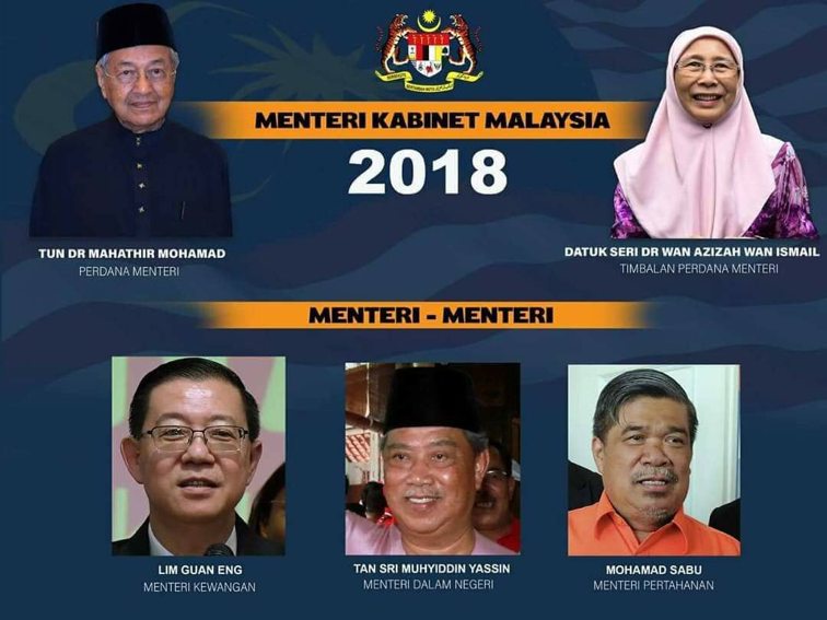 senarai perdana menteri malaysia 2018