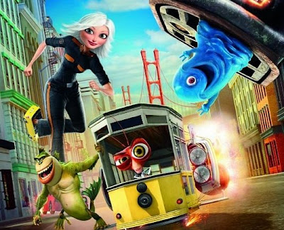 Monsters vs Aliens the latest Dreamworks movie Preview clips of Monsters vs