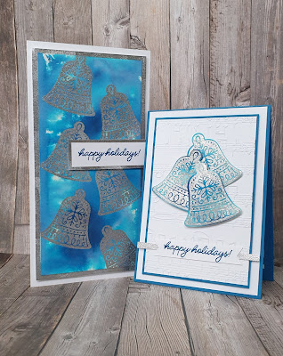 Frosted gingerbread stampin up watercolour background Christmas holiday card