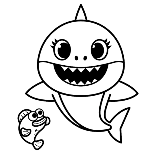 98  Baby Shark Family Coloring Pages  Latest HD