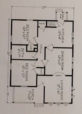 Floor plan, Manchester Buildings Cedar model 1926 catalog