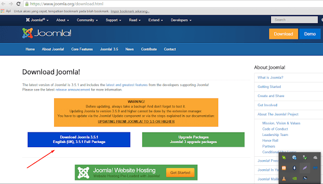 Cara membuat website dengan joomla