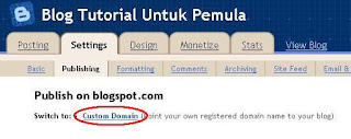 Cara Custom Domain Blogger