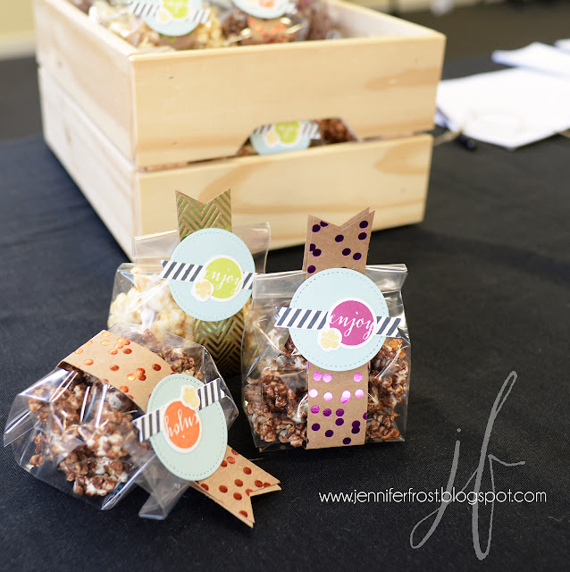 Popcorn party favor bags, Stampin' Up!, New catalogue launch party, Bendigo 2017, Papercraft by Jennifer Frost