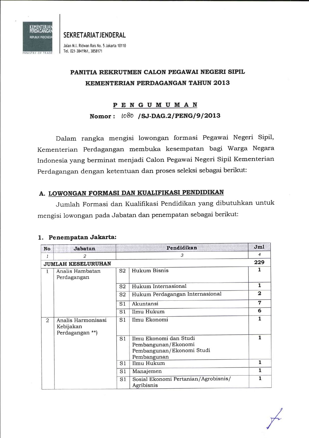 Contoh Surat Pernyataan Tidak Menuntut Ganti Rugi - Contoh 