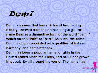 meaning of the name "Demi"