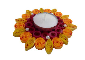simple Quilling Paper Diya Holder Collections 2016