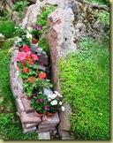Flowers covering th barbecue