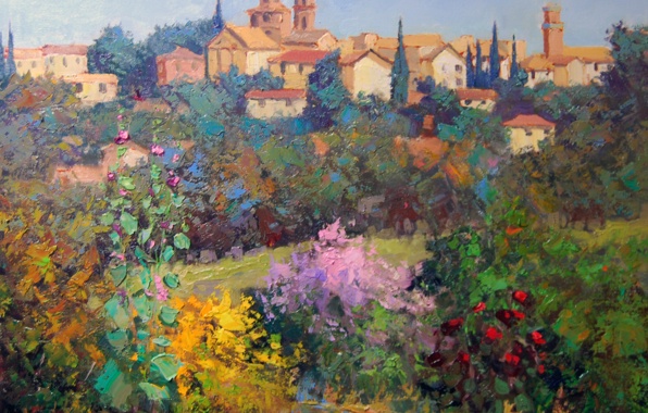 beautiful landscape oil paintings by Sean Wallis