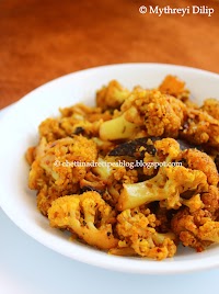 Cauliflower Milagu Peratu / Cauliflower Pepper Fry