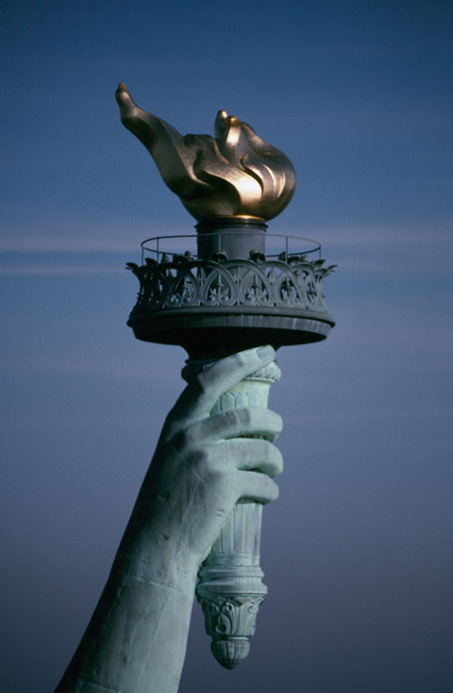 statue of liberty torch balcony. statue of liberty