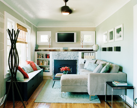 Hình ảnh cho mẫu sofa phòng khách nhỏ cho không gian phòng khách căn hộ chung cư
