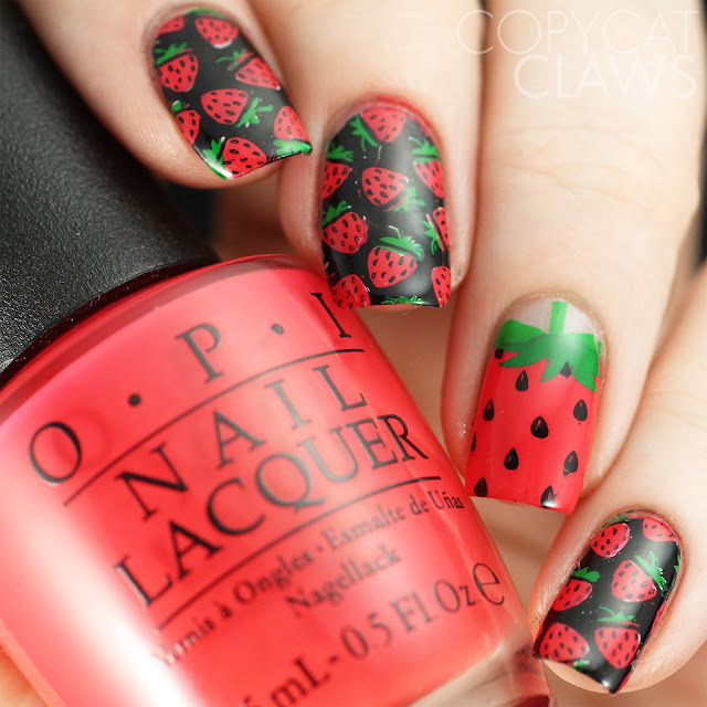 Strawberry Nail Stamping