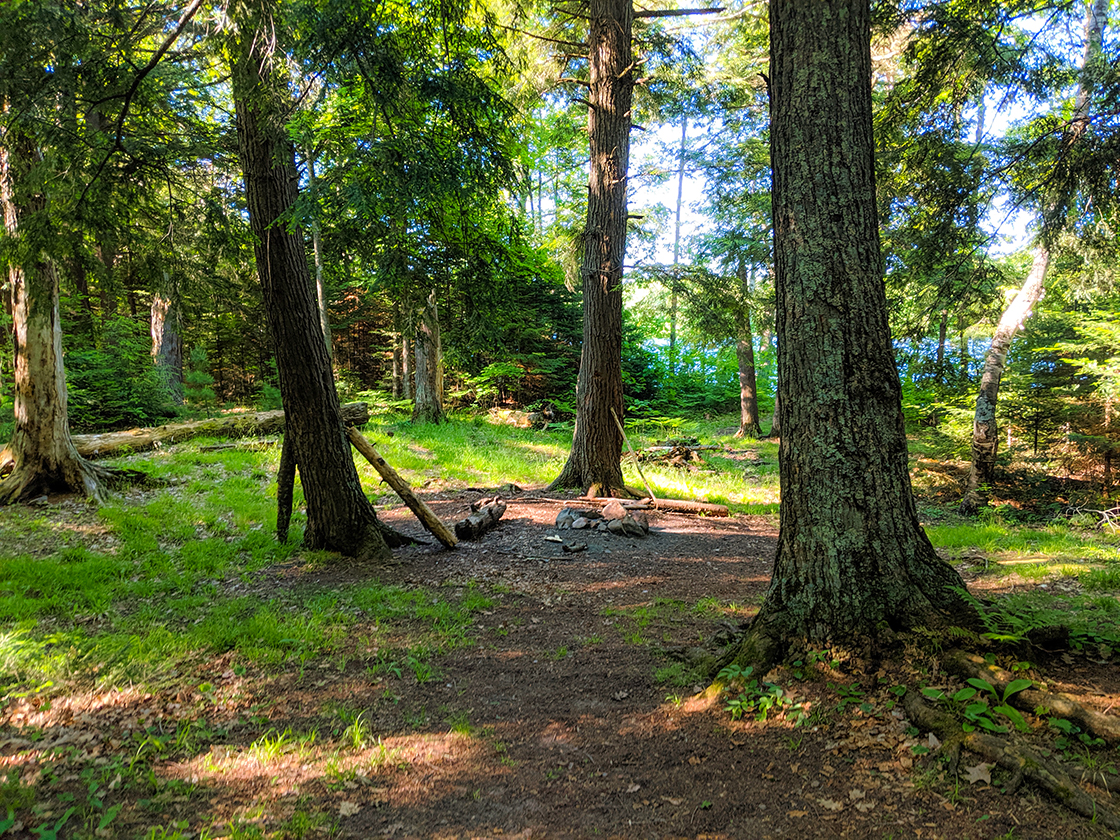 Campsite beside Porcupine Lake in the Porcupine Lake Wilderness