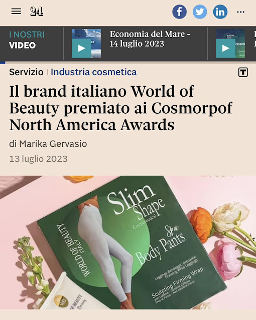 sole 24ore for World of beauty