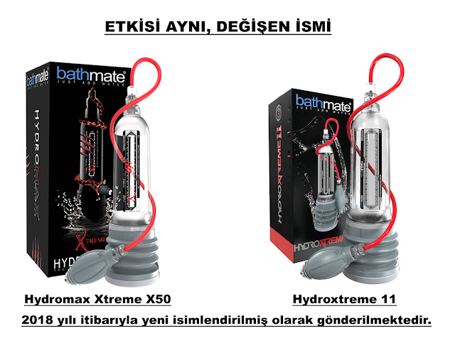 Bathmate Hydromax Xtreme X50 artık Bathmate Hydroxtreme 11.