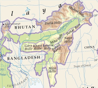 Barail Range map