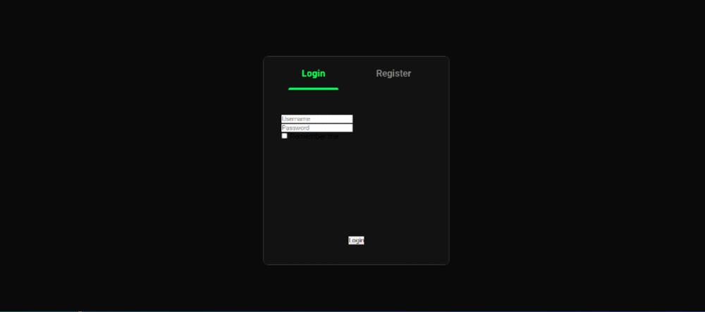 Login and Registration Form Information