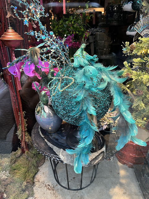 Trendy kerst versiering in turquoise