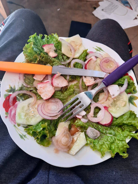 Viel Salat und Gemüse aus dem Pfarrgarten das ist auch schon in normalen Zeiten gesund.