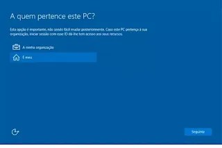 pertence à empresa/organização ou se é pessoal.